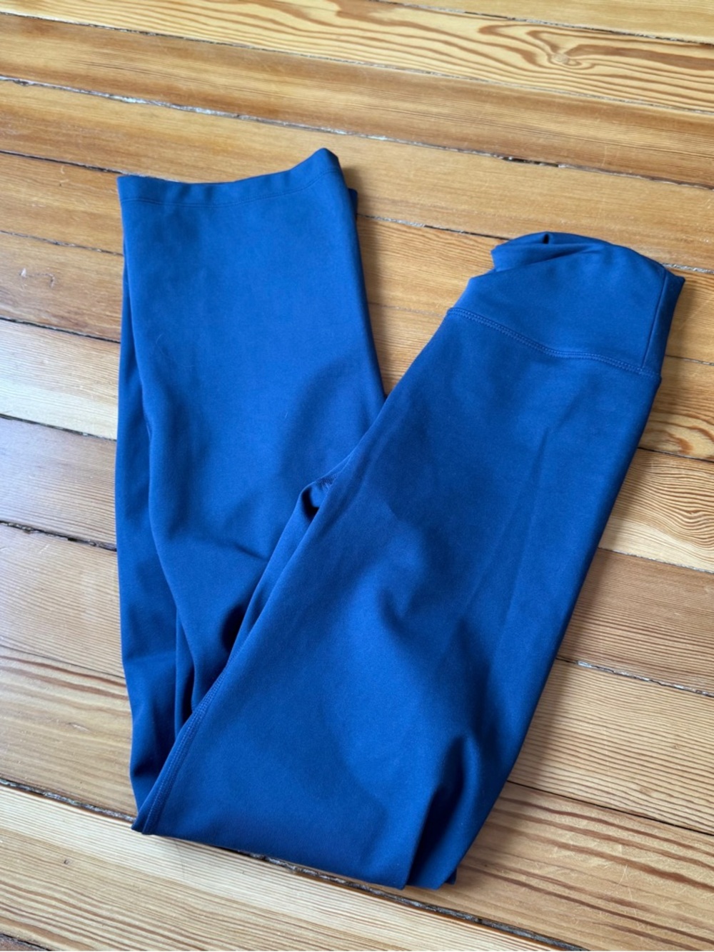 Flared navy blue leggings yoga pants - Picture 9 of 10